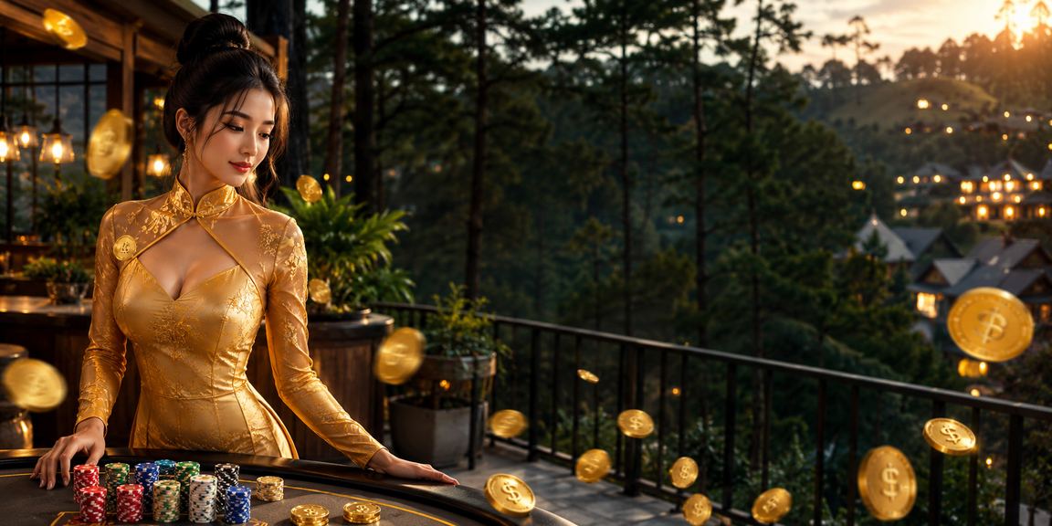 Nền ánh sáng và cảnh vật casino Việt Nam
